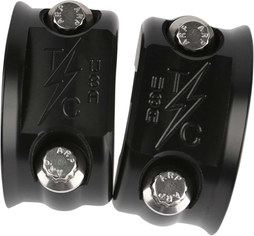 Thrashin Supply Company - Thrashin Supply Company Brake/Clutch Perch Clamp - Black - TSC-2703-1