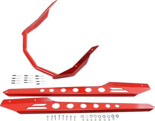 Skinz Protective Gear - Skinz Protective Gear Rear Custom Aluminum Bumper - Lava Red - SDRB460-RD