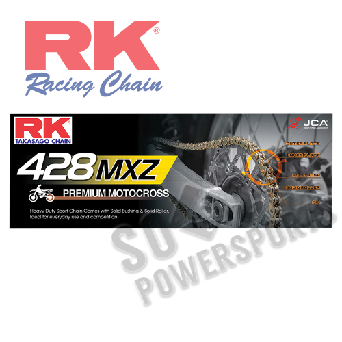 RK - RK 428 MXZ Heavy Duty Chain - 120 Links - Natural - 428MXZ-120
