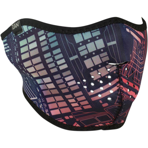 Zan Headgear - Zan Headgear Half Face Mask - WNFM157H - Neon Circuit - OSFM