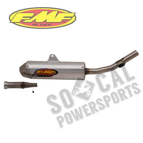 FMF Racing - FMF Racing Q4 Spark Arrestor Slip-On - Stainless Midpipe - 044288