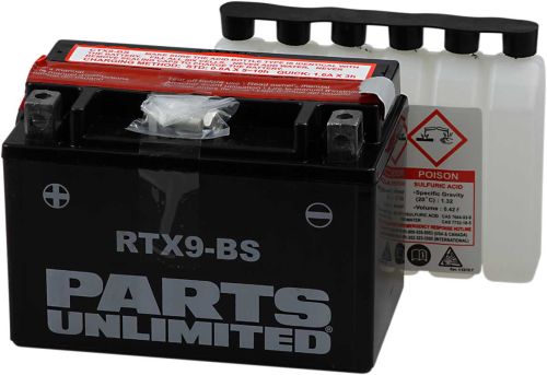 Parts Unlimited - Parts Unlimited AGM Maintenance-Free Battery - RTX9-BS