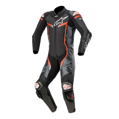 Alpinestars - Alpinestars GP Pro V2 Leather Suit Tech-Air Compatible - 3155019-994-46 - Black/Camo/Red Fluo - 46