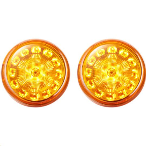 Custom Dynamics - Custom Dynamics Probeam Bullet Bezel LED Turn Signal Inserts for Models with 1156 Contact Bases - Amber - PB-A-1156
