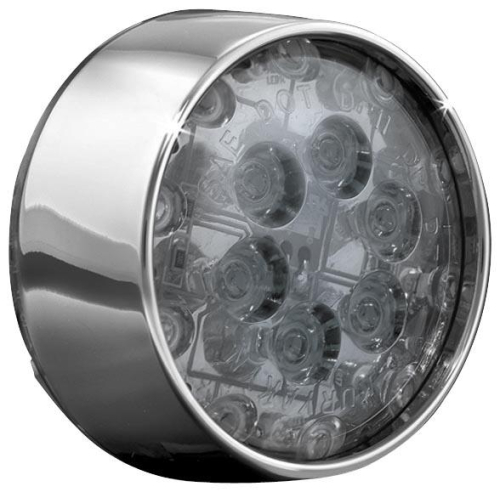 Kuryakyn - Kuryakyn LED Rear Turn Signal Inserts - Dual Function - Chrome Bezel/Smoke Lens - 5449