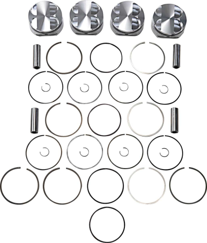 J.E. Pistons - J.E. Pistons Round Piston Kit - Standard Bore 81.00mm, 13.5:1 Compression - 274085