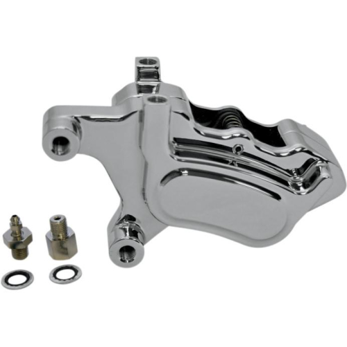 GMA Engineering - GMA Engineering Millenium Series 4-Piston Single Disc Front Brake M-Caliper - Smooth Chrome - GMA-400MSC
