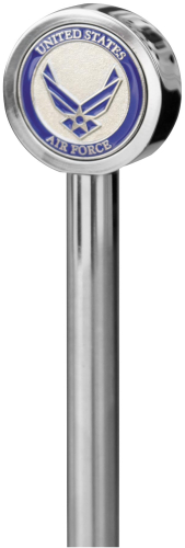 Pro Pad - Pro Pad 9in. Stainless Steel Flag Pole with Topper - Air Force - POLE9-AF