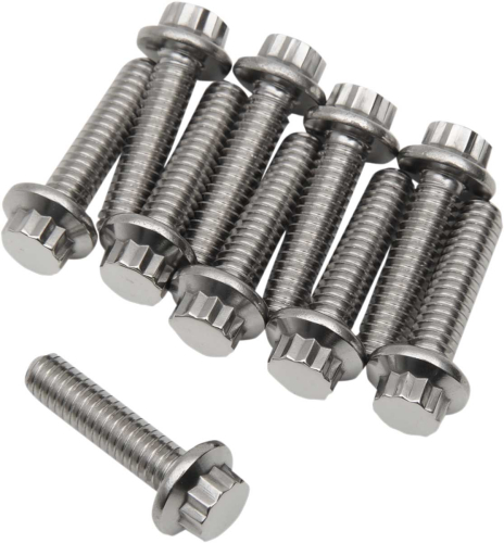 Diamond Engineering - Diamond Engineering 12-Point Stainless Steel Coarse Thread Bolt Refill Packs - 1/4in.-20 x 1in. - TC0410HP-10
