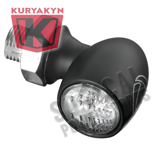 Kuryakyn - Kuryakyn Atto Front Marker Light by Kellermann - Clear Lens/White LED/Satin Black Housing - 2525