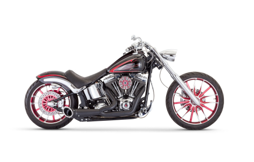 Freedom Performance - Freedom Performance 2-Into-1 Turnout Exhaust System - Black/Contrast Cut - HD00526