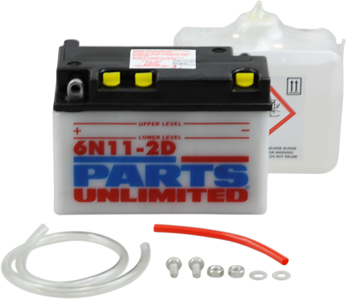 Parts Unlimited - Parts Unlimited 6V Conventional Battery Kit - 6N11-2D-FP