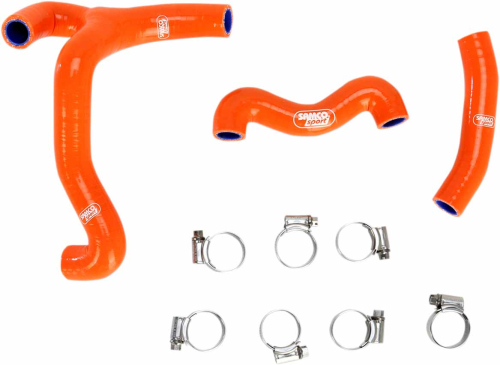 Moose Racing - Moose Racing Radiator Hose/Clamp Kit  - Orange - 1902-0980