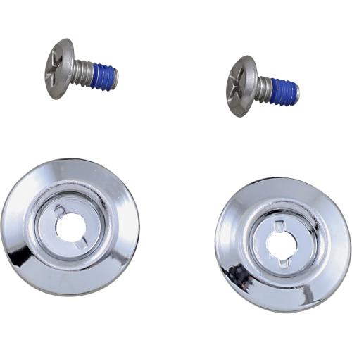 Biltwell Inc. - Biltwell Inc. Hardware Kit for Lane Splitter/Gringo S Helmets - Stainless Steel Screw/Chrome Baseplate - 0034-150-67