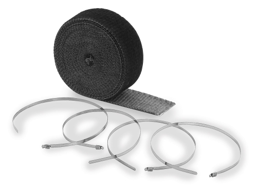 Accel - Accel High-Temperature Exhaust Wrap Kit - Black - 1in. x 50ft. - 2001BK