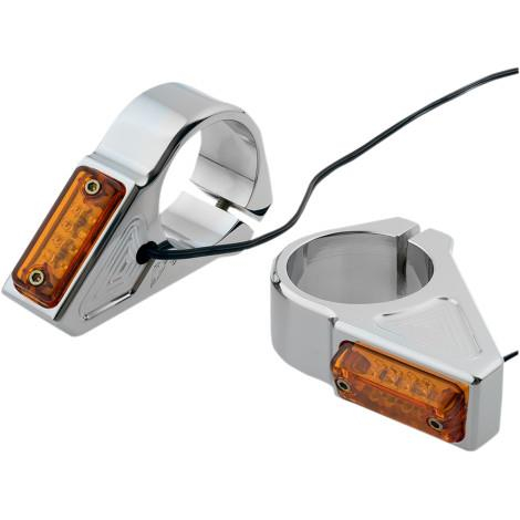 Joker Machine - Joker Machine Rectangle LED For Mount Turn Signals - 49mm - Chrome - 05-302-3