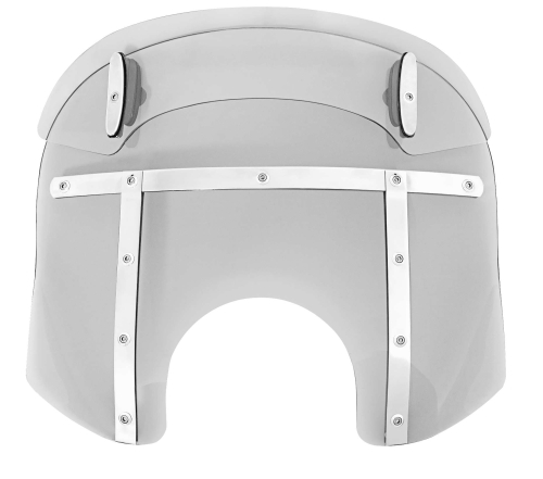 Memphis Shades - Memphis Shades Drop Top Memphis Fats Windshield (7in. Cutout) - 13-16in. - Ghost/Polished - MDM31308