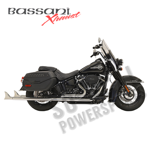 Bassani Manufacturing - Bassani Manufacturing True Duals with 36in. Fishtail Mufflers - with Baffle - Chrome - 1S96E-36