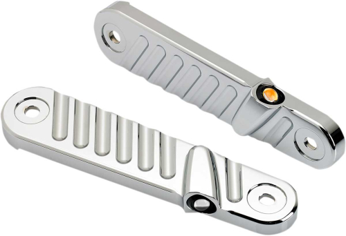 Joker Machine - Joker Machine Finned Streamliner Front LED Turn Signals - Chrome - 05-210-3
