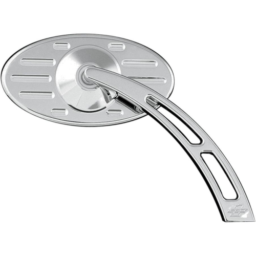 Pro-One Performance - Pro-One Performance Oval Pro Street Ball-Milled Mirror with Cutout Stem - Right - Chrome - 102640