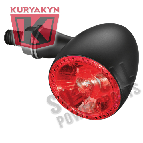 Kuryakyn - Kuryakyn Bullet 1000 Rear Marker Light by Kellermann - Clear Lens/Satin Black Housing - Red/Red Light - 2863