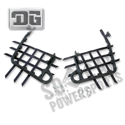 DG Performance - DG Performance Alloy Nerf Bars - Black Textured Bar - Black Web - 60-4450X