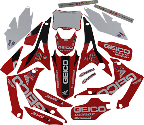 DCOR - DCOR 2020 Geico Honda Complete Graphics Kit - White - 20-10-950