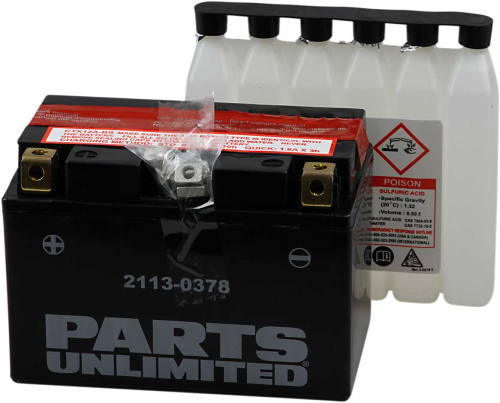 Parts Unlimited - Parts Unlimited AGM Maintenance Free Battery - 2113-0378