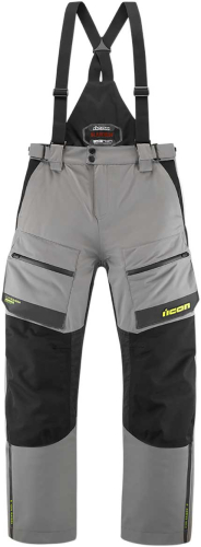 Icon - Icon Raiden Waterproof Pants - 2821-1153 - Gray/Hi-Viz - Medium