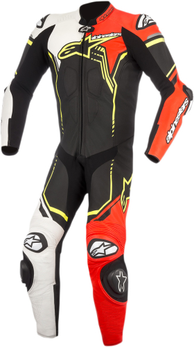 Alpinestars - Alpinestars GP Plus One-Piece Leather Suit V2 - 3150518-1236-46 - Black/White/Red Fluo/Yellow Fluo - 36