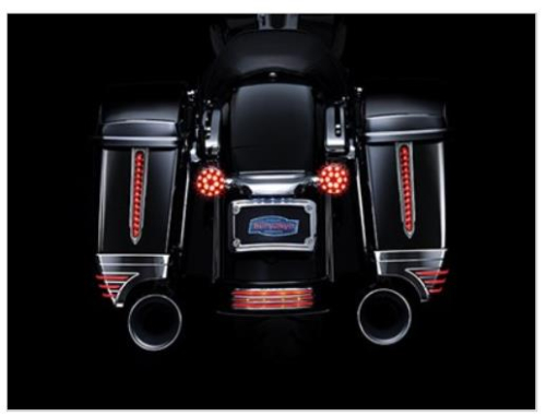 Kuryakyn - Kuryakyn Spear LED Rear Saddlebag Accents - Chrome/Red Lenses - 6906