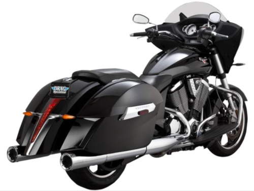 Vance & Hines - Vance & Hines 4-1/2in. Hi-Output Slip-Ons - Chrome - 68005