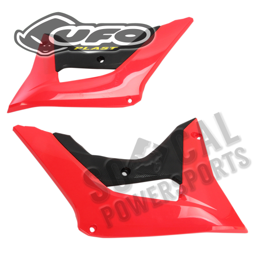 UFO Plastics - UFO Plastics Radiator Cover - OEM Red/Black - HO04682-999