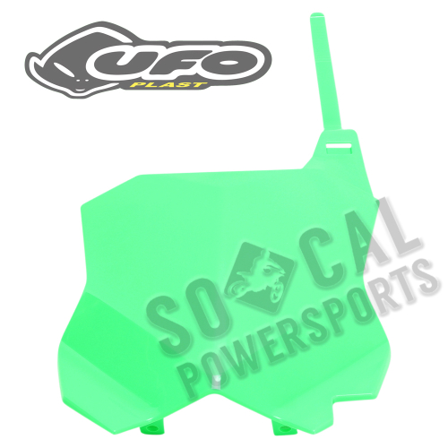 UFO Plastics - UFO Plastics Front Number Plate - Neon Green - KA04738-AFLU