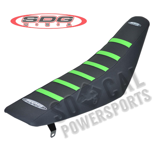 SDG - SDG 6-Rib Gripper Seat Cover - Black Cover/Green Ribs - 95951GK