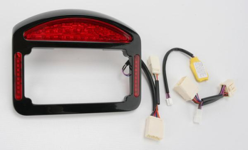 Cycle Visions - Cycle Visions Faceplate and Light Assembly Only for Eliminator LED Taillight/License Plate Frames - Black - CV-4819B