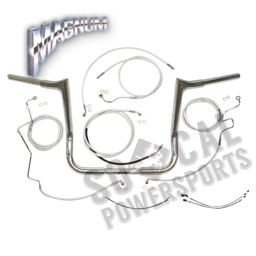 Magnum - Magnum 1-1/4in. Viking Bagger Handlebar Kit - 12in. - Chrome - 38869-412