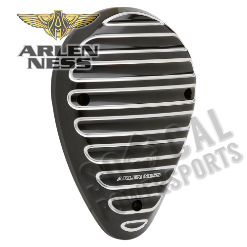 Arlen Ness - Arlen Ness Finned Horn Cover - Black - I-1238