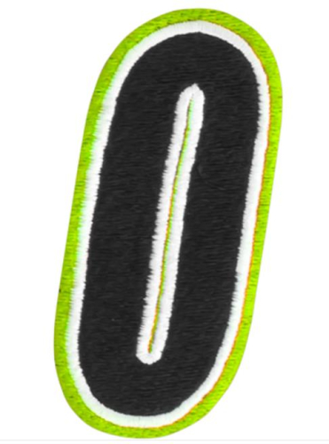 American Kargo - American Kargo Number Patch - #0 - Hi-Vis/Black - 3550-0211