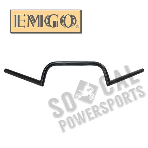 Emgo - Emgo 7/8in. Clubman Universal Handlebar - Satin Black - 23-12539S