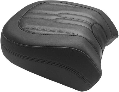 Mustang - Mustang Standard Touring Passenger Seat with Backrest - Dagger Stitch - Black - 79042