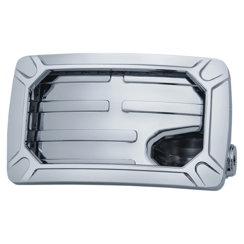 Kuryakyn - Kuryakyn Nova Curved Side Mount License Plate Holder - Horizontal Mount - Chrome - 3192