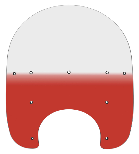 Memphis Shades - Memphis Shades OEM Replacement Windshield - 15in. - Gradient Burnt Orange - MEP6127