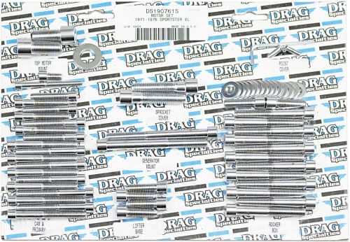 Drag Specialties - Drag Specialties Chrome Motor Bolt Set - Smooth - MK118S