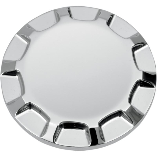Drag Specialties - Drag Specialties Straight-Cut Dummy Gas Cap - Left Side - Chrome - T03-0329CDS