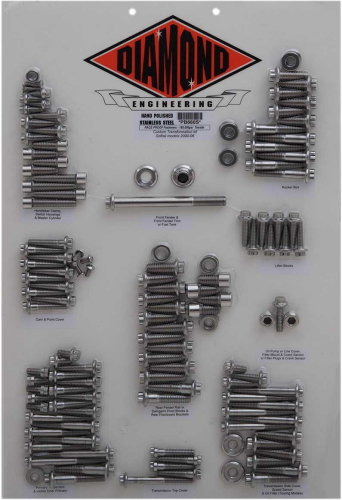 Diamond Engineering - Diamond Engineering 12-Point Polished Stainless Steel Custom Transformation Kit - PB660S