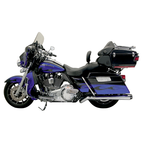 Bassani Manufacturing - Bassani Manufacturing Pseudo Left Side Megaphone Muffler - Chrome - 1F49R