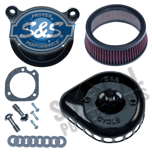 S&S Cycle - S&S Cycle Mini Teardrop Stealth Air Cleaner Kit - Gloss Black - 170-0442