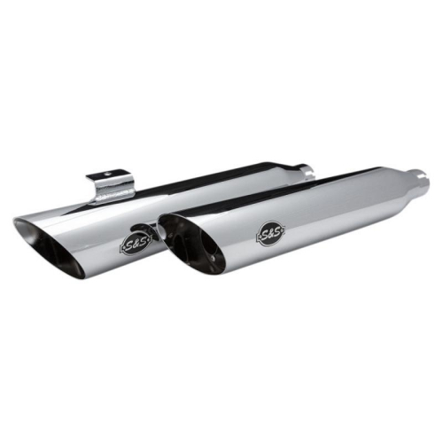 S&S Cycle - S&S Cycle Slash-Cut Slip On Mufflers - Chrome - 550-0722