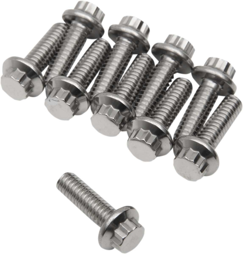 Diamond Engineering - Diamond Engineering 12-Point Stainless Steel Coarse Thread Bolt Refill Packs - 1/4in.-20x7/8in. - TC0407HP-10